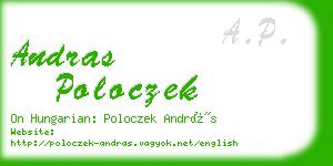 andras poloczek business card